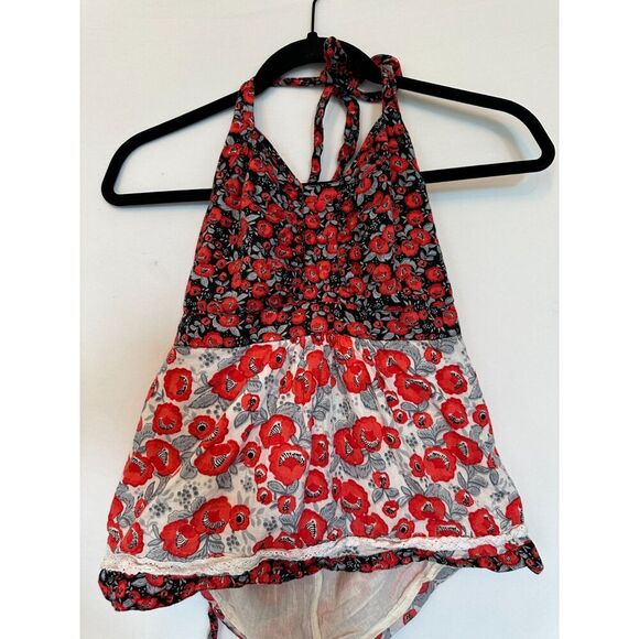 Vintage Halter Top Gorgeous Pattern Size Small with Tie in Back - Picture 7 of 10